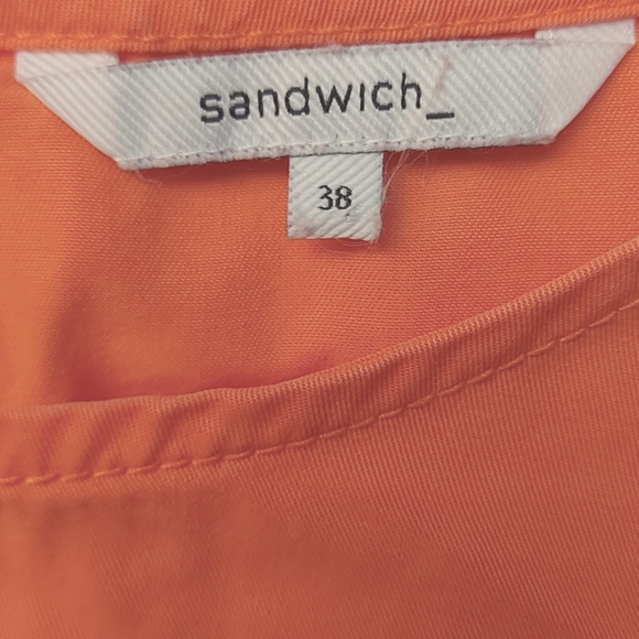 Sandwich Bright Orange Short Sleeves Dress - Picture 5 of 13